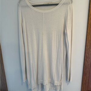 LOFT Cream Long Sleeve Tunic